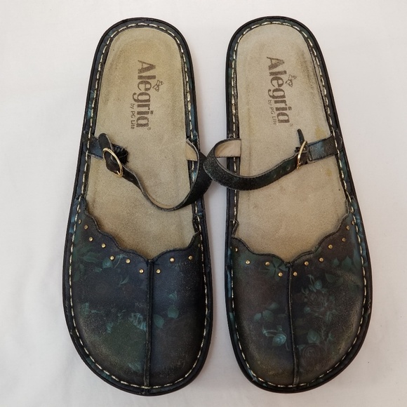 Alegria Shoes - Algeria Tuscany Floral Print Comfort Slide Size 12